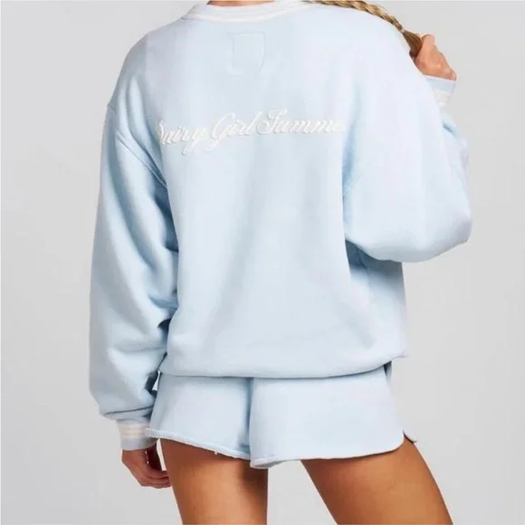 Dairy Boy “Dairy Girl Summer” Oversized Varsity Crewneck Pullover - Picture 3 of 14